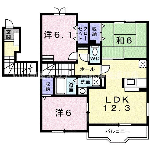 【間取り】 | ベル・ソレイユＤ
