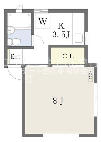 コーポかじまちBの間取り