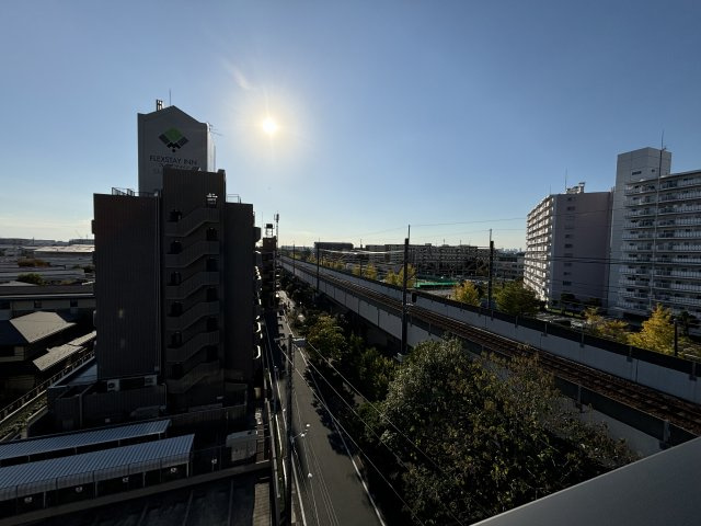 テーマパークの花火が臨めます