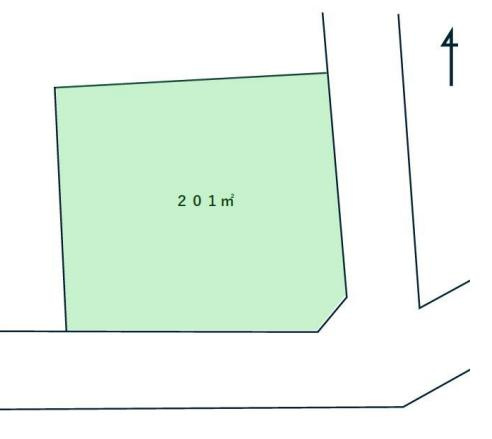 八王子市　横川町　建築条件無し売地の土地図|～陽当たり・風通しの良い東南角地～