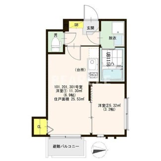 【間取り】 | ハーモニーテラス深草坊町