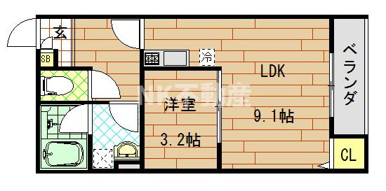 【間取り】 | リュクスシティー永和（河内永和賃貸） | 間取りです