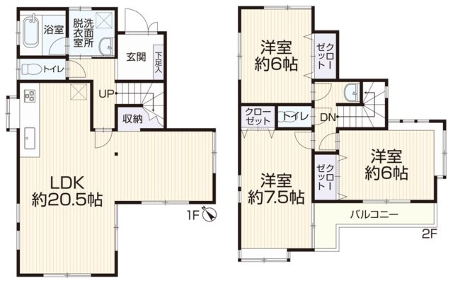 三郷市早稲田6丁目　中古戸建の間取り|4LDKから3LDKに間取変更済み！室内リフォーム済み