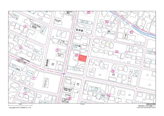 田中東町売り土地の地図