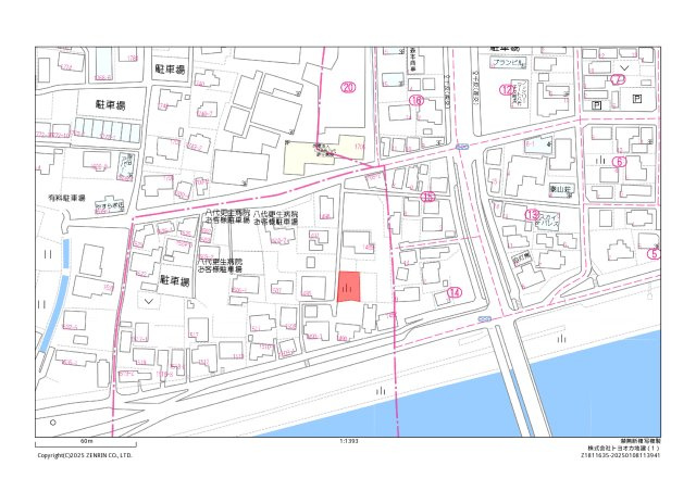 栴檀町売地の地図
