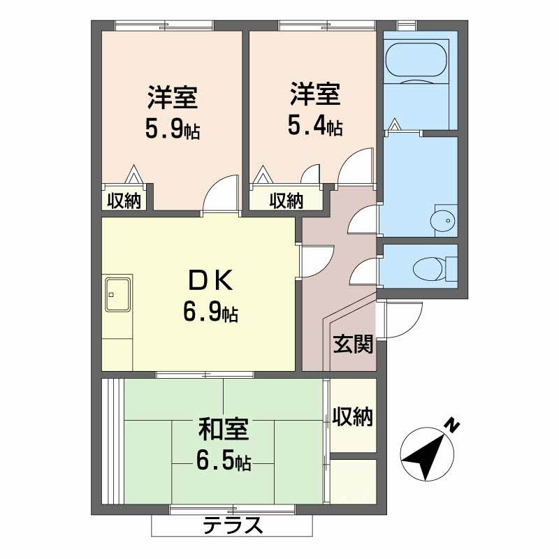グリーンヒル半田A棟の間取り