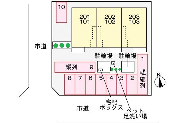 サニースクェアの駐車場