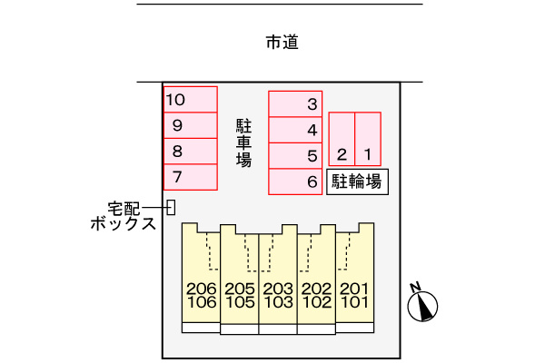 ベル　クロッシュの駐車場