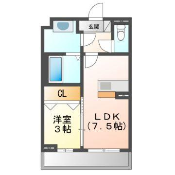 メゾンルララ西古松の間取り