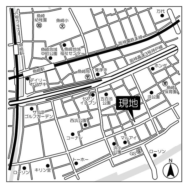 魚崎南町3丁目戸建の地図