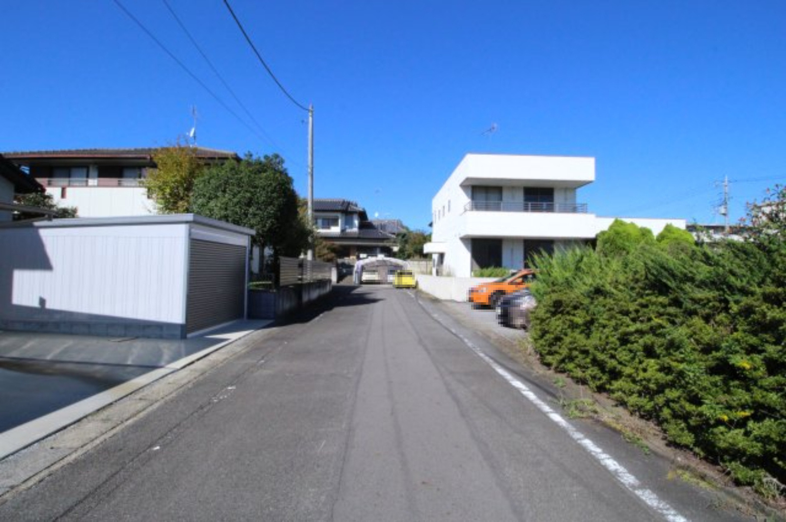 診療所　筑西市樋口の前面道路含む現地写真