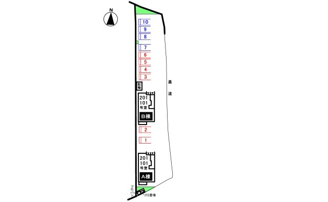 アンジュ　キャトル　Ｂの駐車場|駐車場
