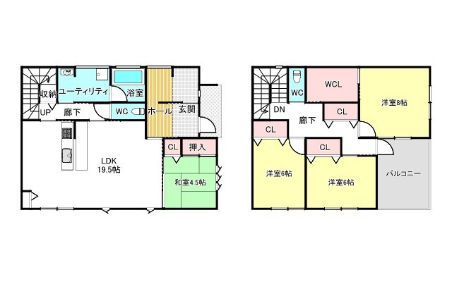 中古住宅　中2丁目の間取り
