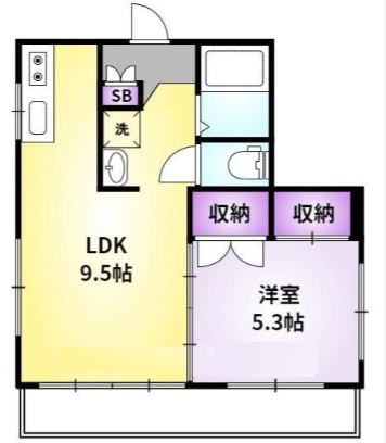 モナンジュ御井【キャッシュバック対象物件】の間取り