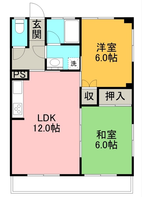 十字路ハイツの間取り