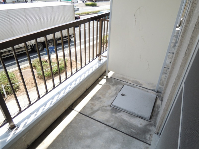 十字路ハイツのバルコニー