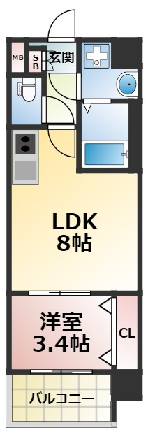 Mv.imp大阪放出の間取り