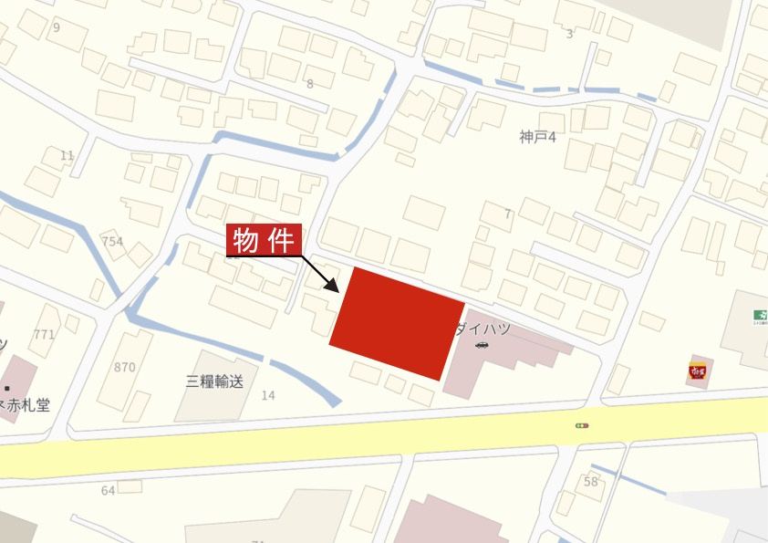 鈴鹿市神戸4丁目《ファーストタウン 全5区画》の地図|詳細Map