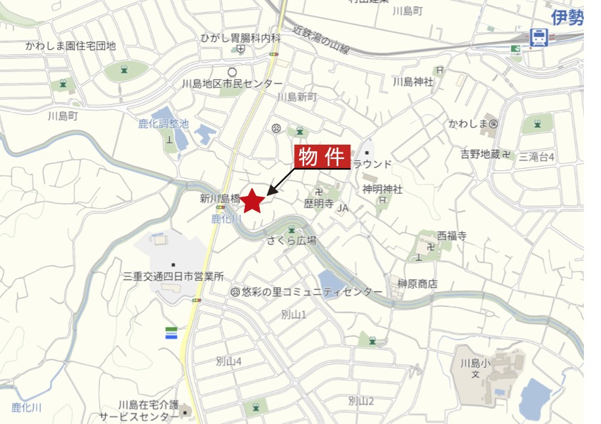 四日市市川島町《全2区画》の地図