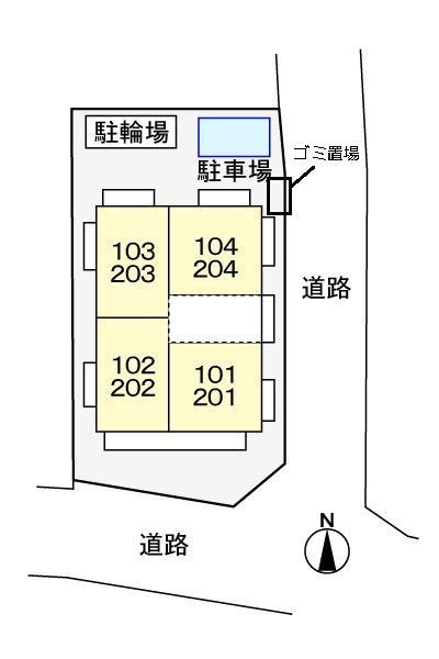 ウィステリア　コートの駐車場