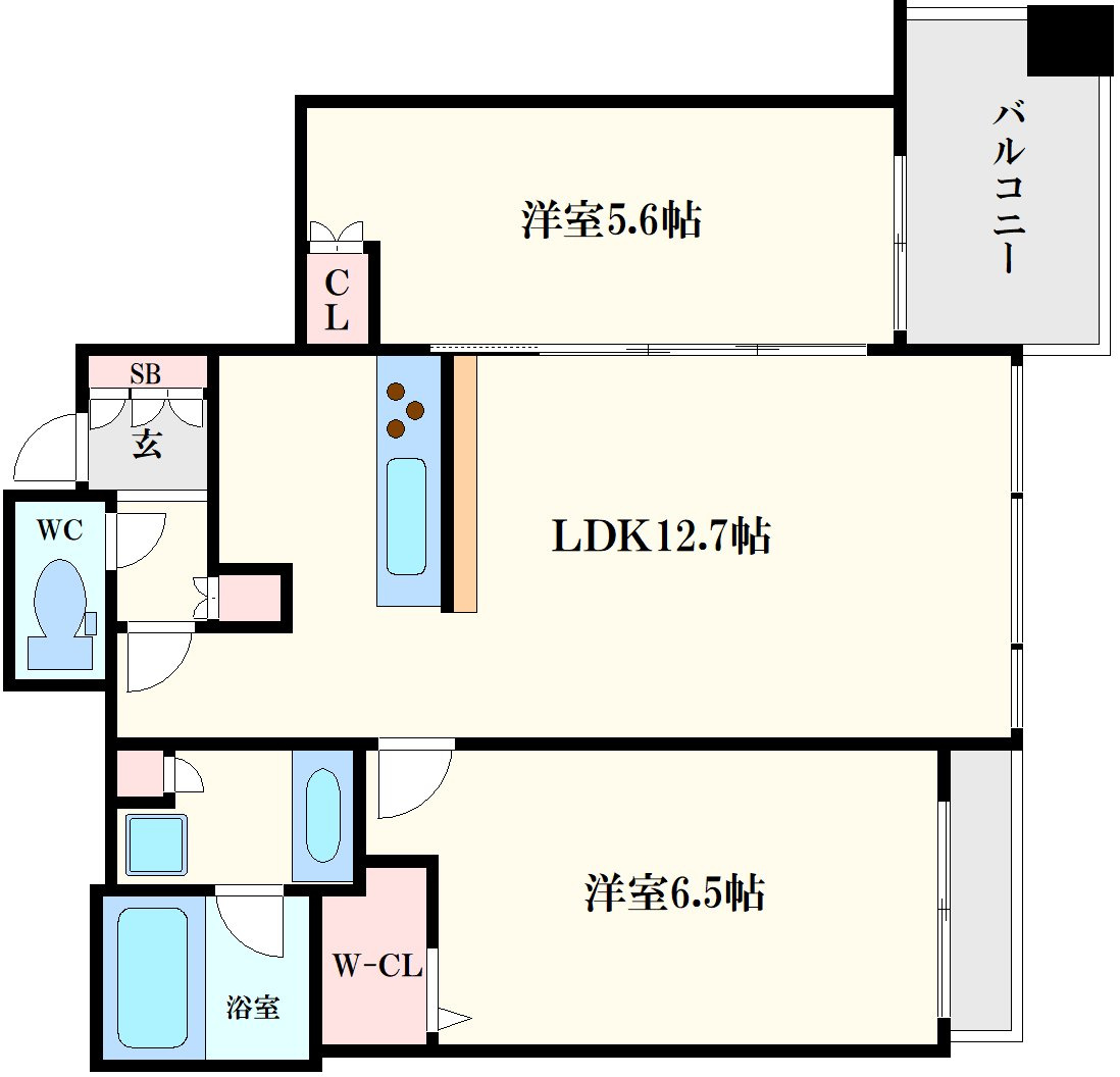 シティタワー大阪本町の間取り