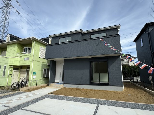 鎌ケ谷市鎌ケ谷6丁目新築戸建【東部小学校：9分】の外観|1号棟外観・完成済み内覧可能です！