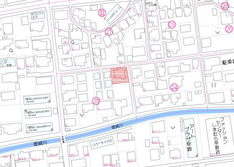 都城市早鈴町の売地の土地図