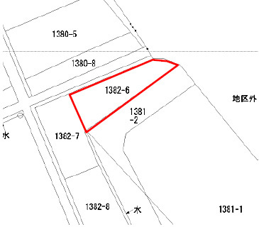 【土地図】 | 明石市魚住町長坂寺　土地 | 敷地約50.5坪です。