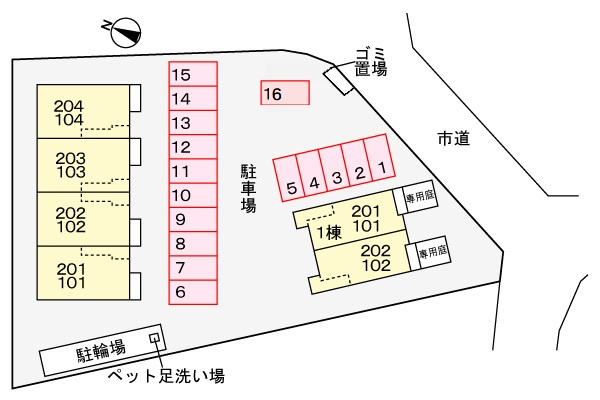 カーサ　フェリーチェ　Ａの区画図|未完成の為イメージ写真です