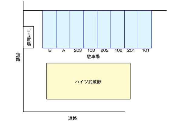 ハイツ武蔵野の駐車場