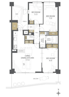 【間取り】フローレンス井口台 