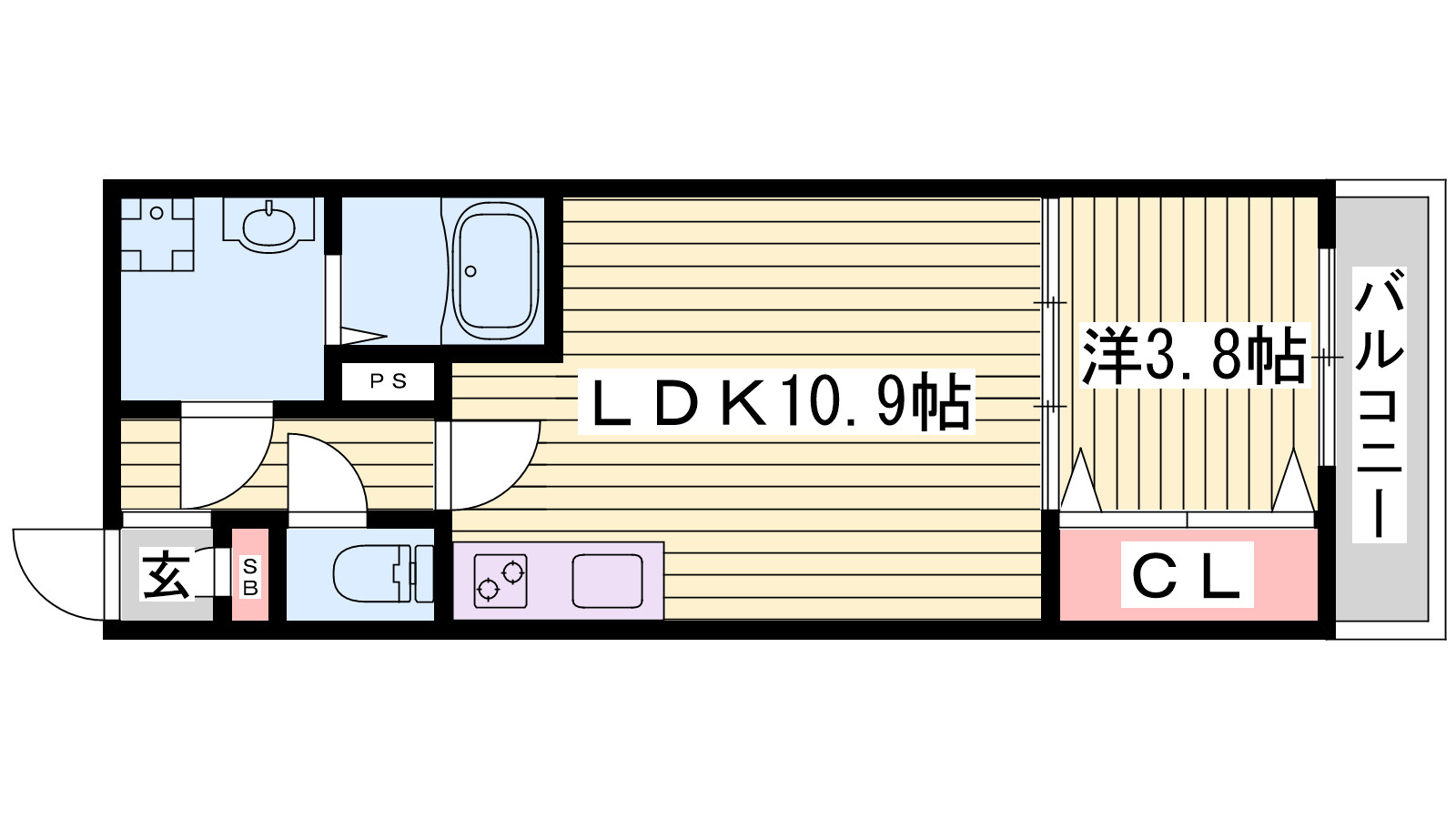 エステイトE神戸城が山の間取り