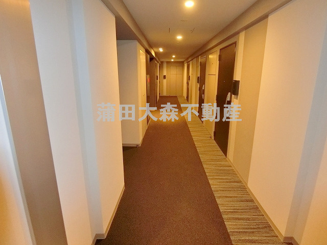 パークリュクス蒲田一丁目のその他共用部分|共用廊下　カーペット敷きの内廊下！