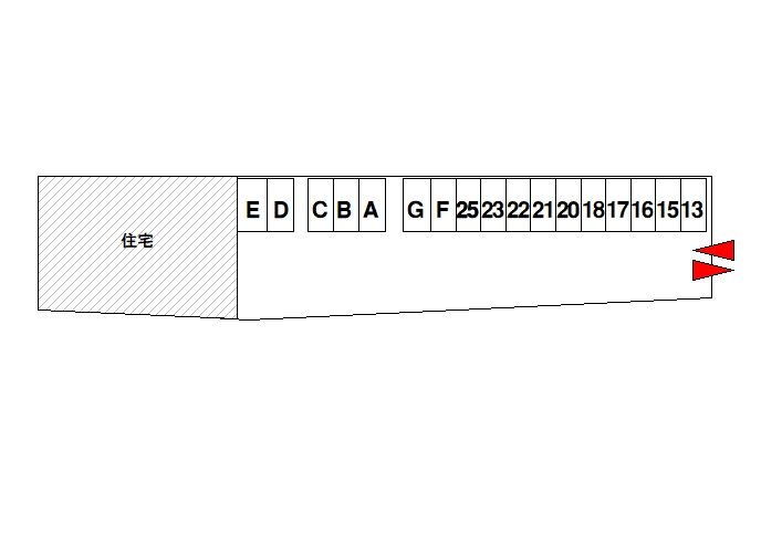 カーポート大西の区画図