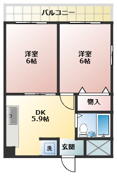 レイクサイドマンションカサイの間取り