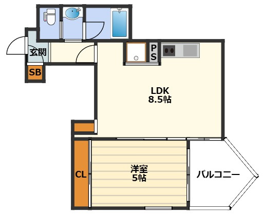 マジェスティ天満橋の間取り