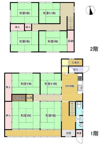 出雲市小津町中古売戸建の間取り