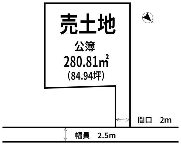 出雲市西代町売土地の土地図