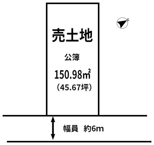出雲市平田町売土地の土地図
