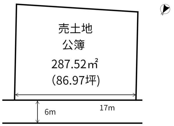 出雲市小伊津町売土地の土地図