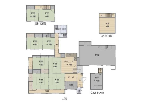 出雲市斐川町富村中古戸建の間取り