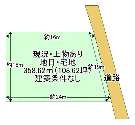出雲市天神町売土地の土地図