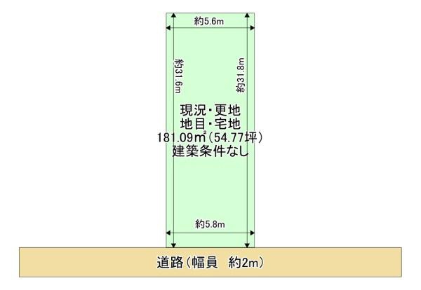 出雲市平田町売土地の土地図
