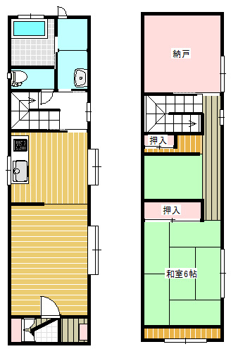 信濃町貸家の間取り