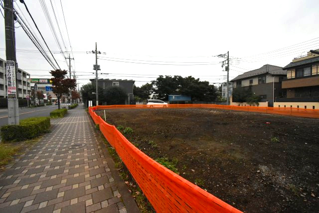 関前5丁目・売地の前面道路含む現地写真