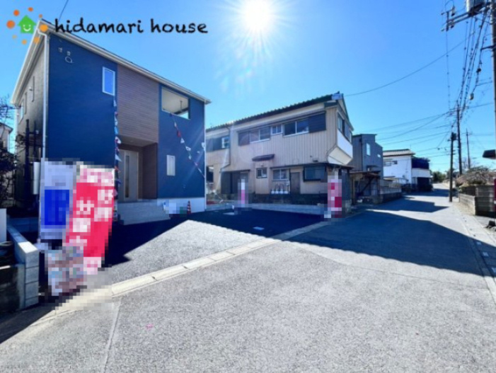 伊奈町大針　第9　新築一戸建て　クレイドルガーデン　01の前面道路含む現地写真