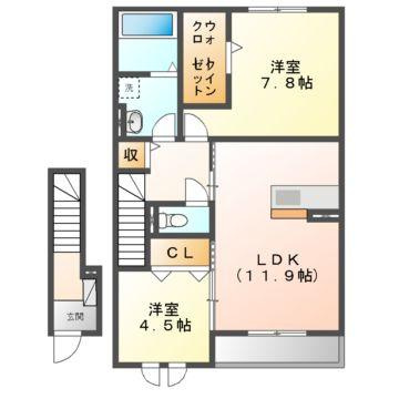 ドルチェ洲崎の間取り