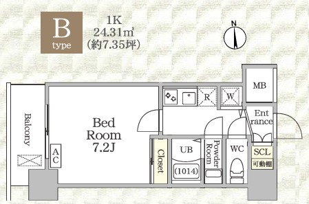 アドバンス大阪城ベレッツァの間取り