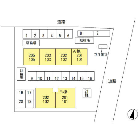 リヴェール神田 A棟の区画図