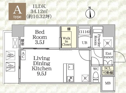 アドバンス大阪城ベレッツァの間取り